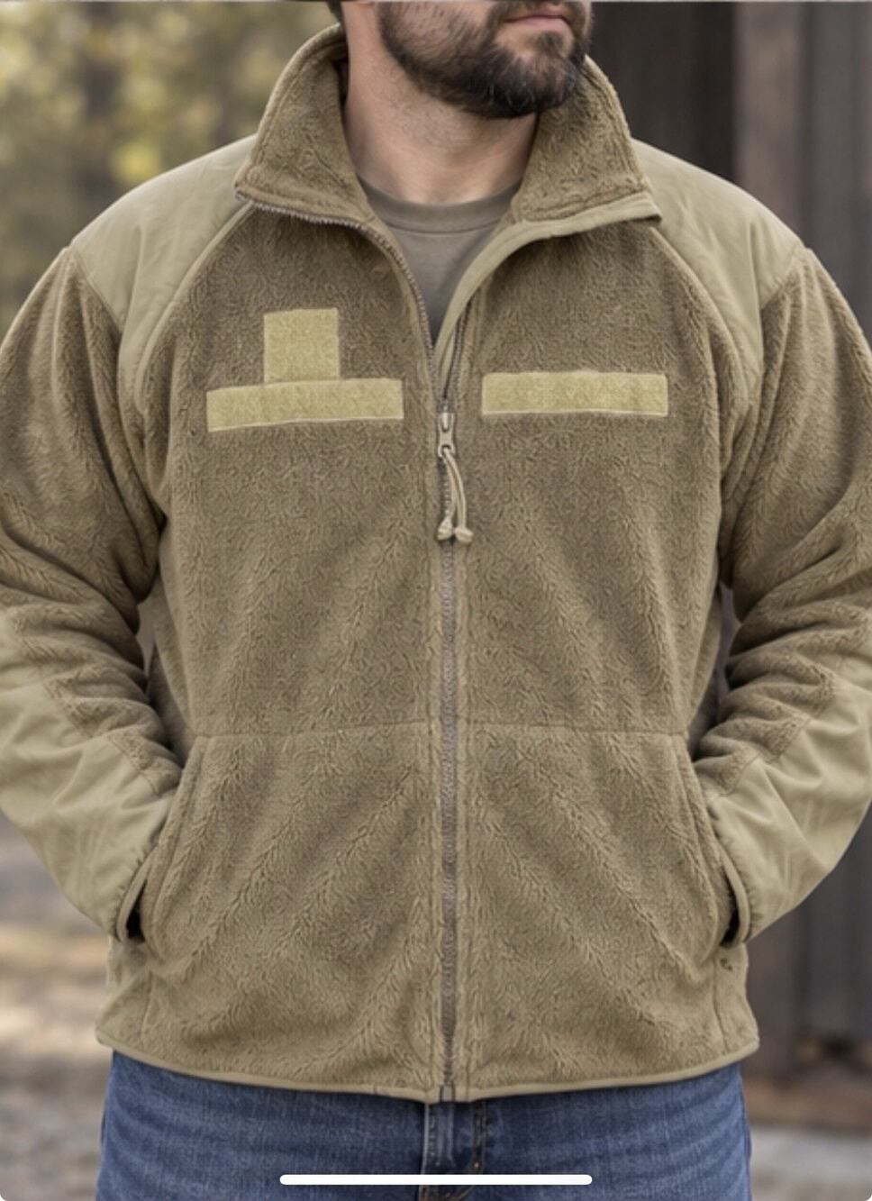 USGI Peckham Polartec Fleece Jacket Mens Medium Regular Gen III Tan USA